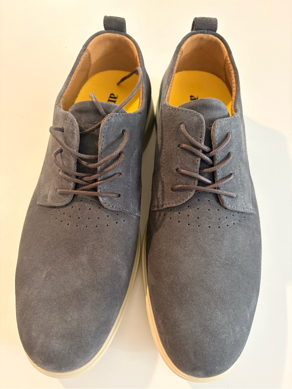 Men's Suede Chukka Boots in Grey with Light Tan Sole